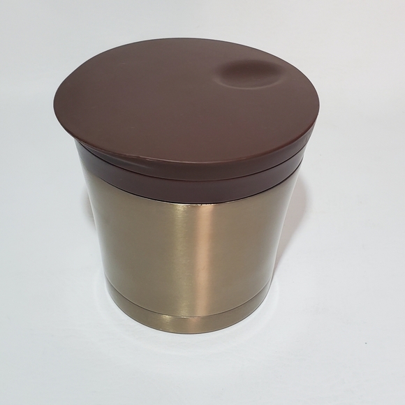 Starbucks Brown and Gold Insulated Soup Cup with Collapsible Spoon - Picture 2 of 5